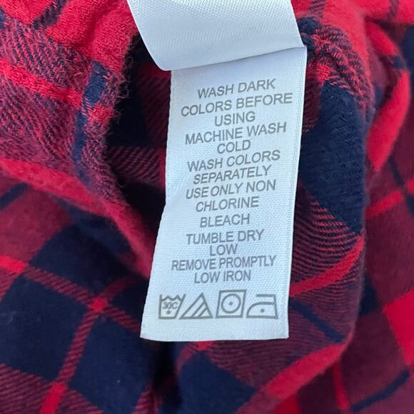 King Size Rich Burgundy Plaid Flannel Size 2XL Tall - Picture 8 of 8